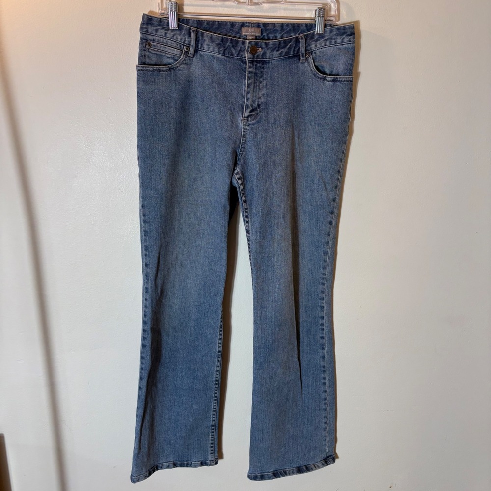 J. Jill Authentic‎ Fit Below Waist Jeans Size 12 Medium Wash Blue
